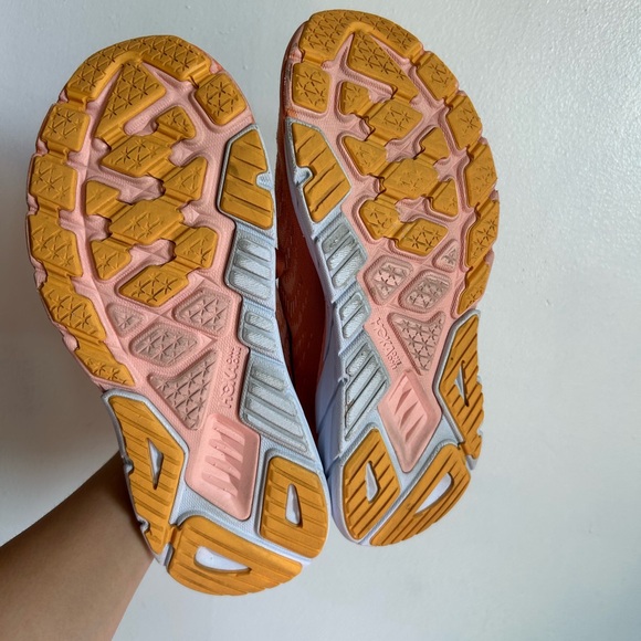 Hoka Women's Coral and White Athletic Shoes - Picture 5 of 9